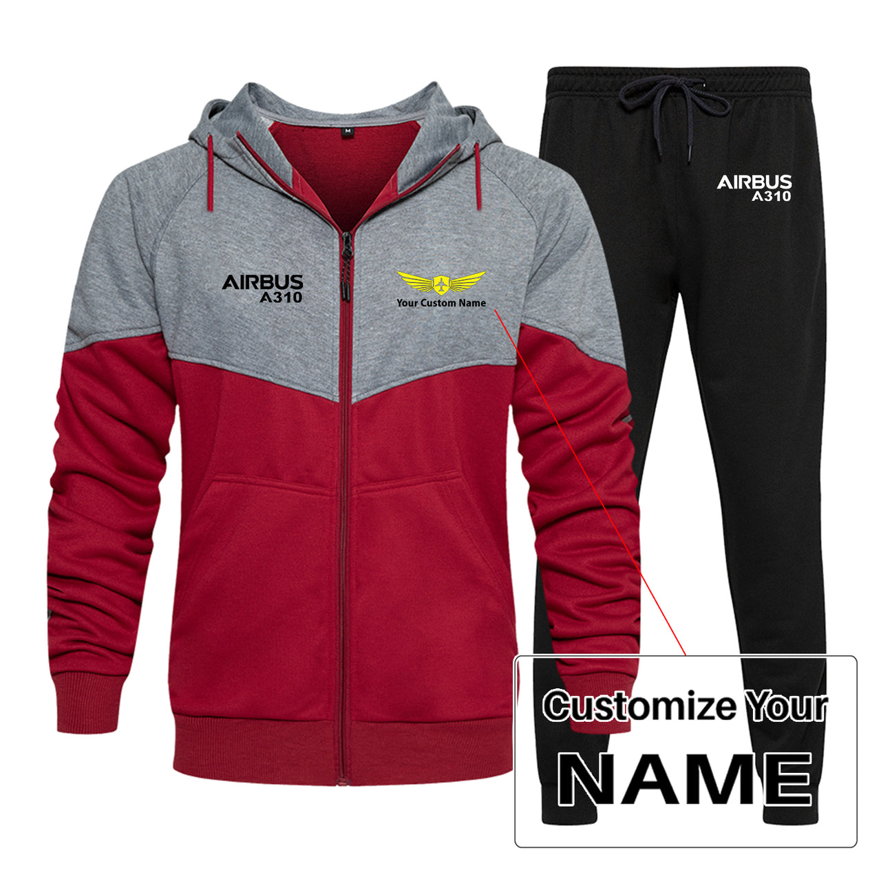 Airbus A310 & Text Designed Colourful Z. Hoodies & Sweatpants