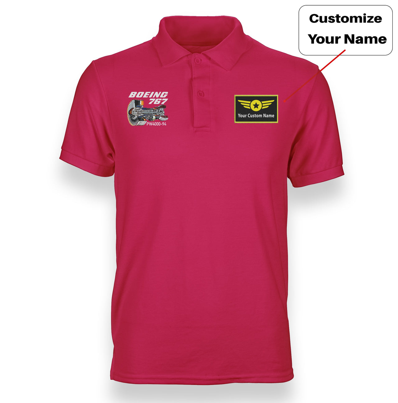 Boeing 767 Engine (PW4000-94) Designed "WOMEN" Polo T-Shirts