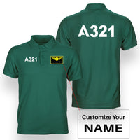 Thumbnail for A321 Flat Text Designed Double Side Polo T-Shirts
