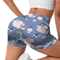 Thumbnail for Cool & Super Airplanes (Vol2) Designed Women Yoga Shorts Pants