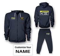 Thumbnail for Warning May Constantly Talk About Aviation Designed Zipped Hoodies & Sweatpants Set