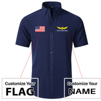 Thumbnail for Custom Flag & Name with Badge 2Design Super Quality Short Sleeve Shirts