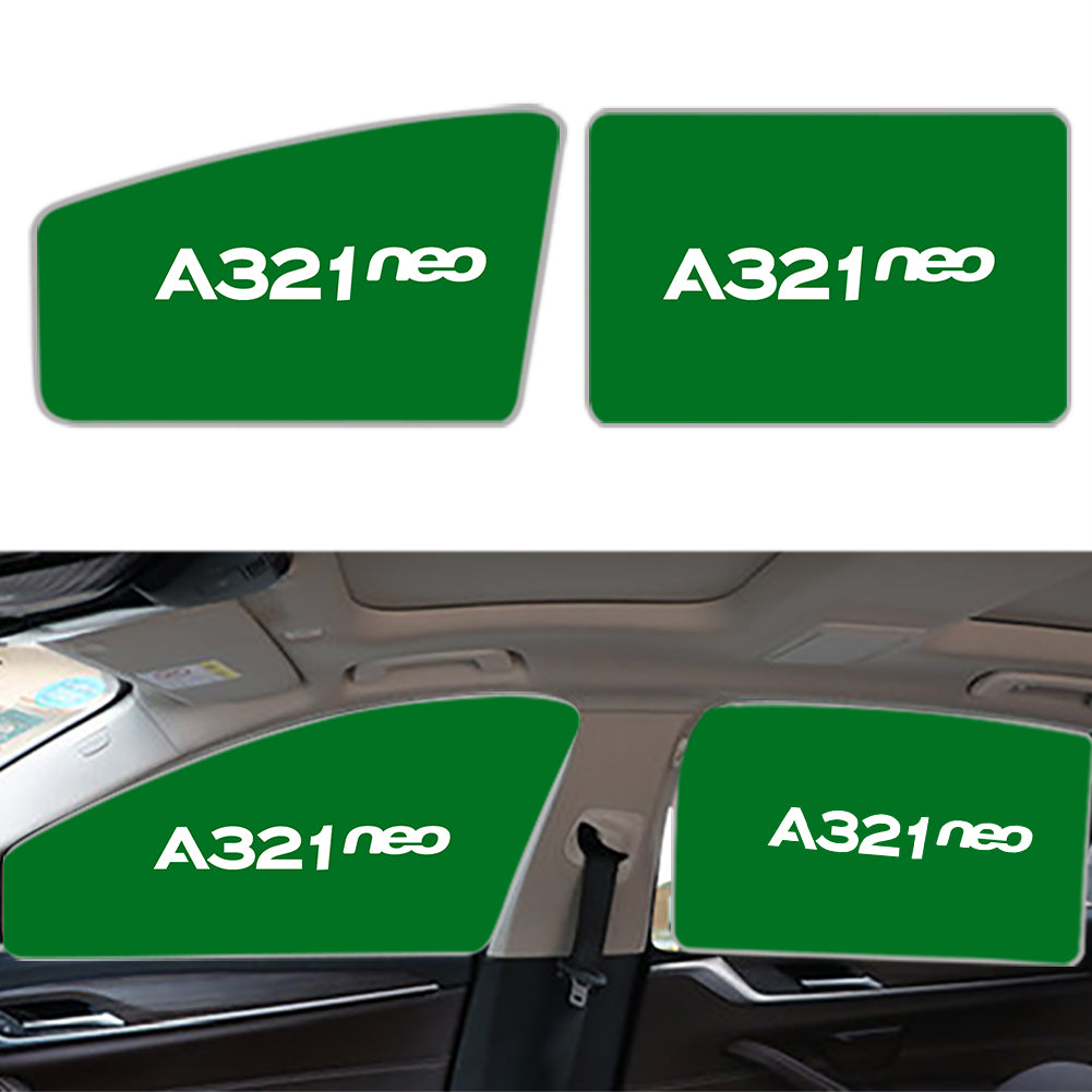 A321neo & Text Designed Car Sun Shade (Side window)
