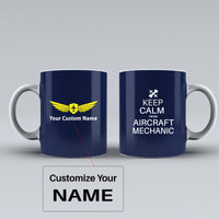 Thumbnail for Aircraft Mechanic Designed Ceramic White Mugs