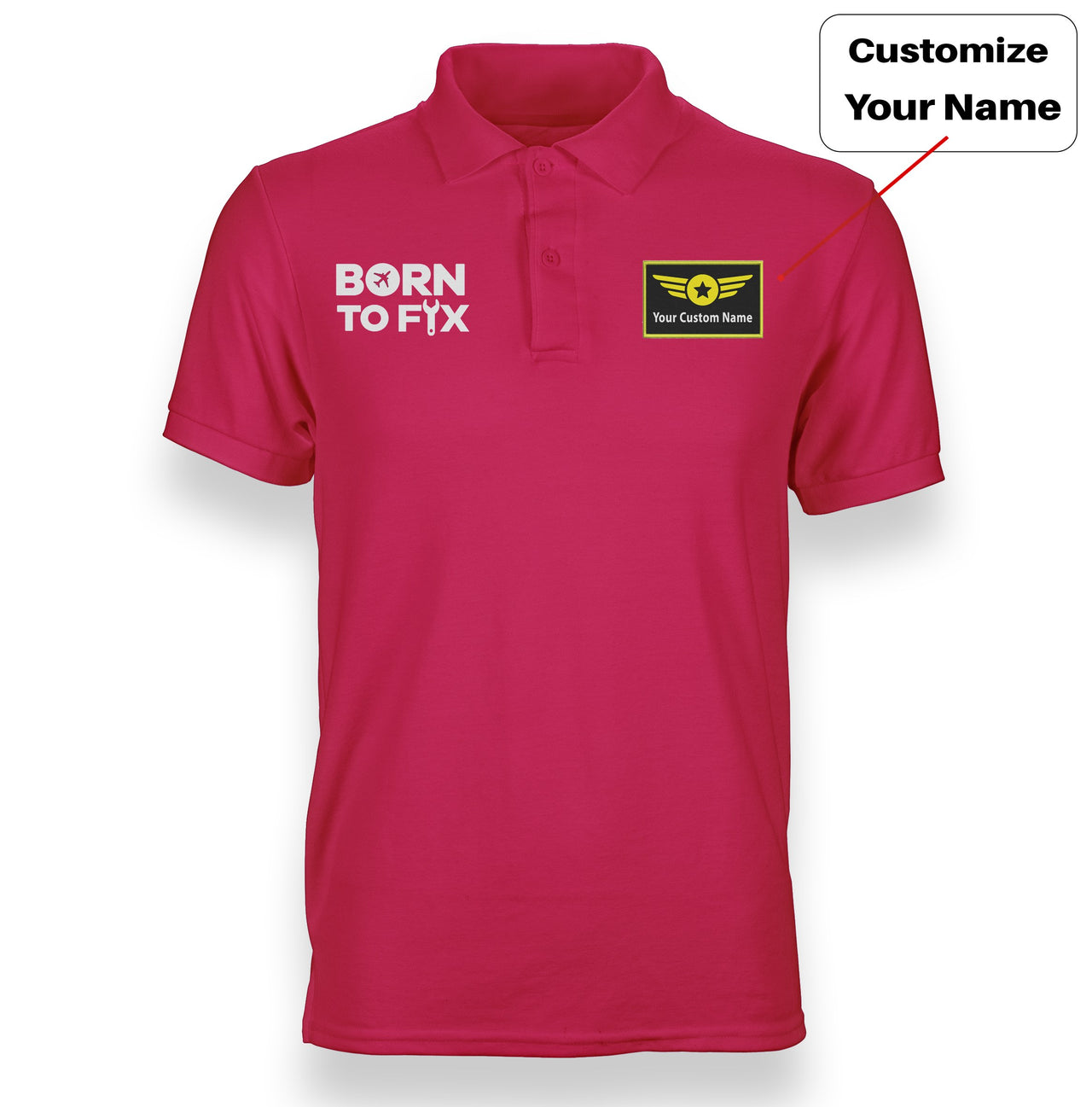 Born To Fix Airplanes Designed "WOMEN" Polo T-Shirts