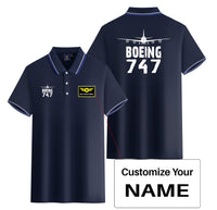 Thumbnail for Boeing 747 & Plane Designed Stylish Polo T-Shirts (Double-Side)