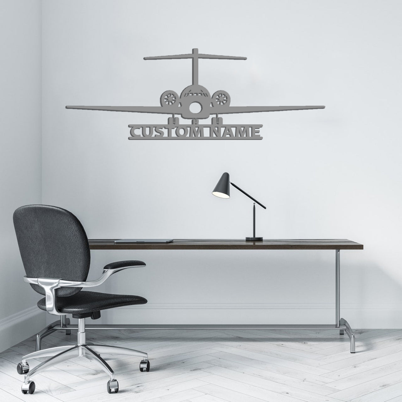 Boeing 717 Silhouette Designed Wall Metal Signs