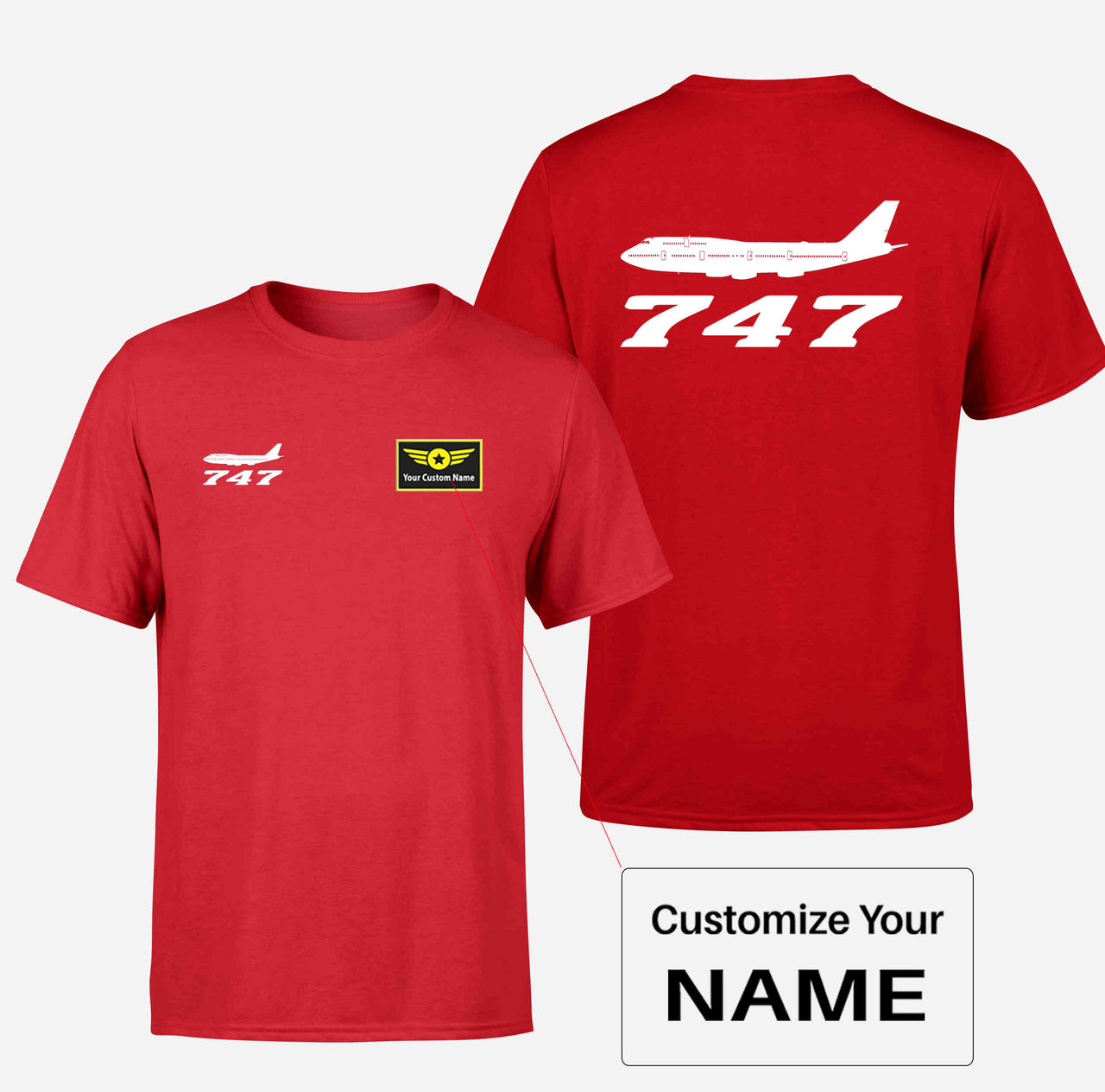 Boeing 747 - Queen of the Skies Designed Double-Side T-Shirts