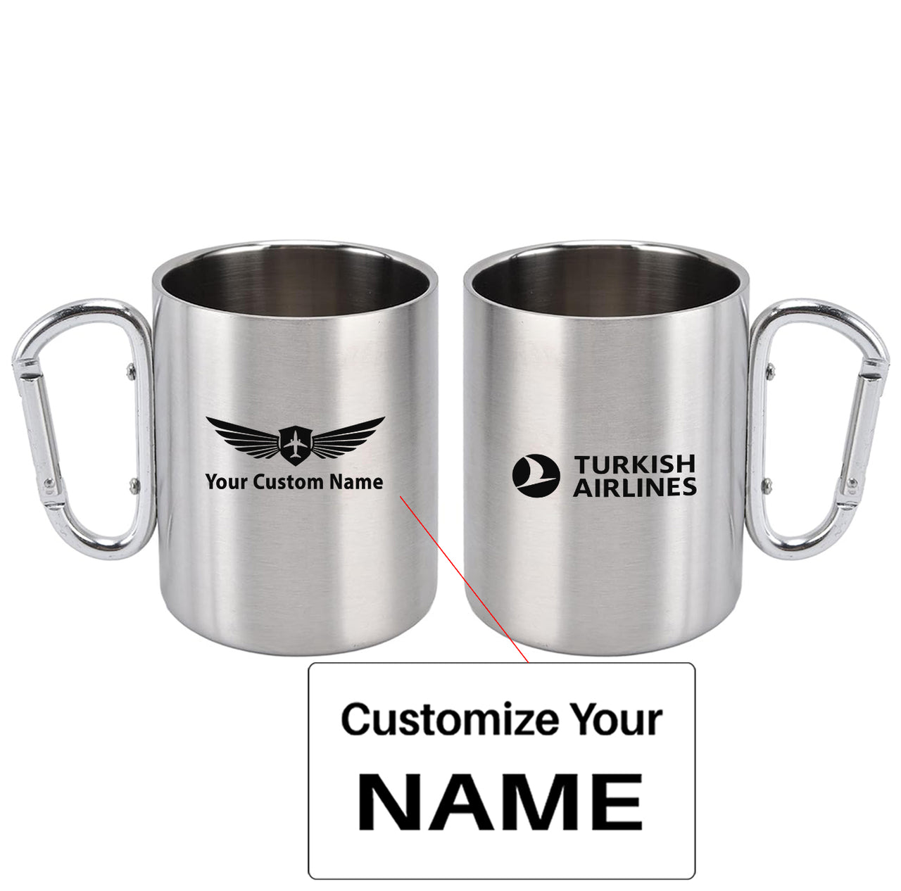 Turkish Airlines Designed Stainless Steel Outdoors Mugs