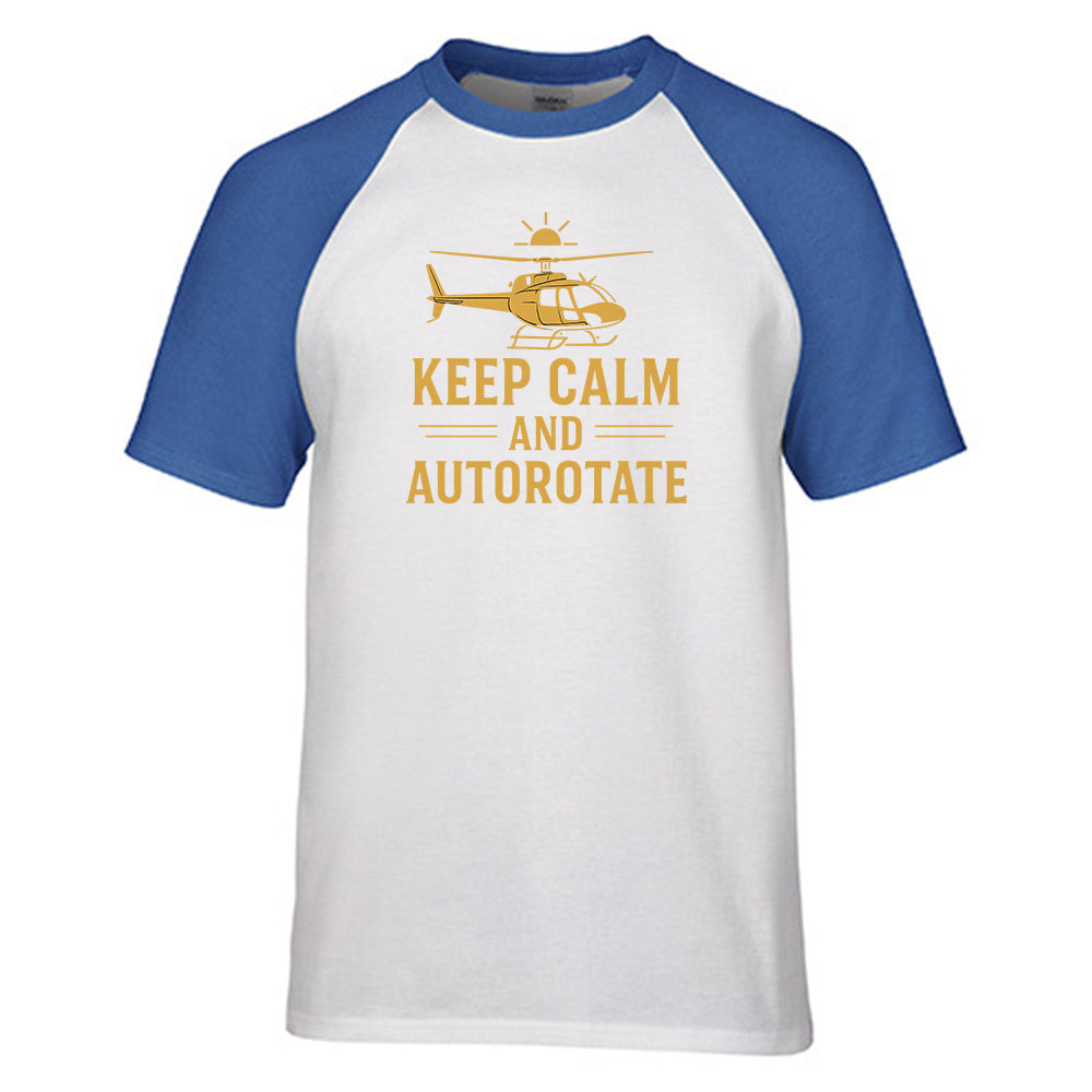 Keep Calm and Autorotate Designed Raglan T-Shirts
