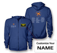Thumbnail for Aviation Alphabet 2 Designed Zipped Hoodies