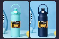 Thumbnail for Portable Thermos with Straw Outdoor Sport 304 Stainless Steel Thermal Mug Tumbler Travel Outdoor Vacuum Flasks Hot Water Bottle