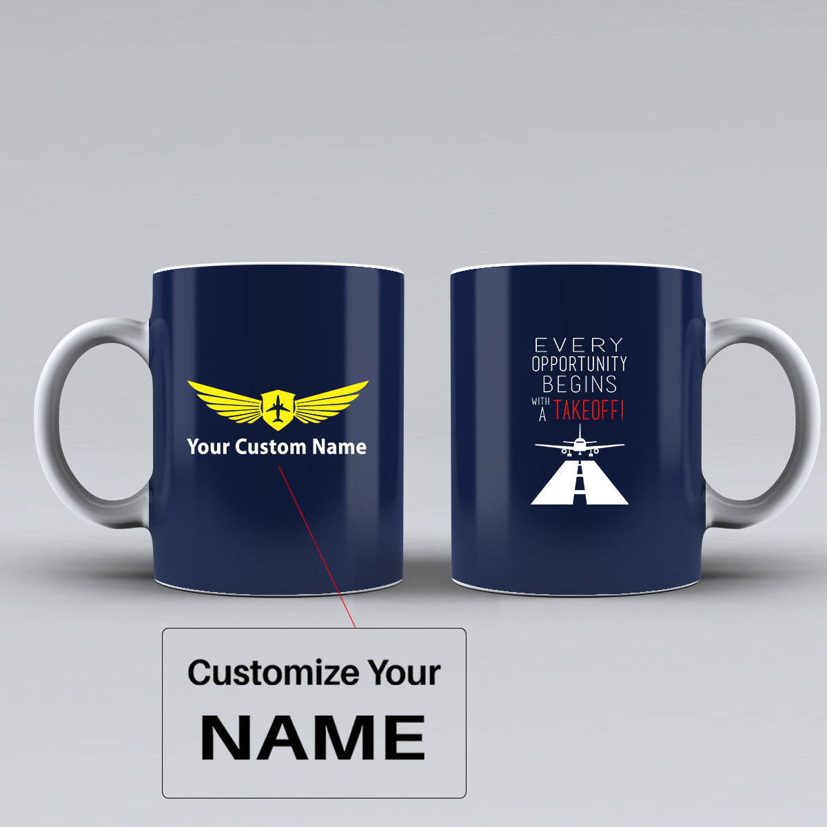 Every Opportunity Designed Ceramic White Mugs