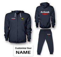 Thumbnail for Avgeek Designed Zipped Hoodies & Sweatpants Set