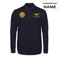 Thumbnail for Retro Boeing 737 Designed Long Sleeve Polo T-Shirts