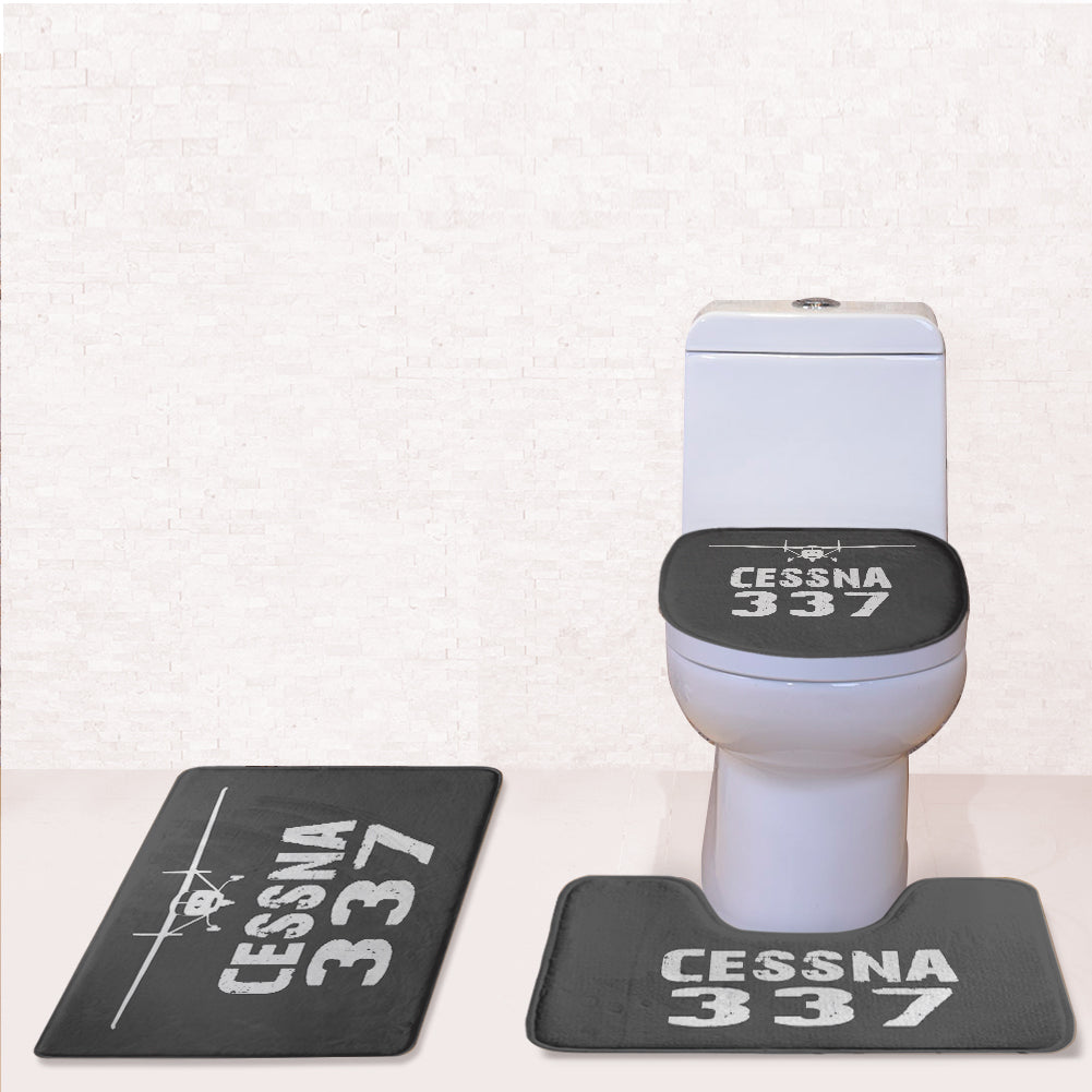 Cessna 337 & Plane Designed Toilet Seat Cover Three-piece Set