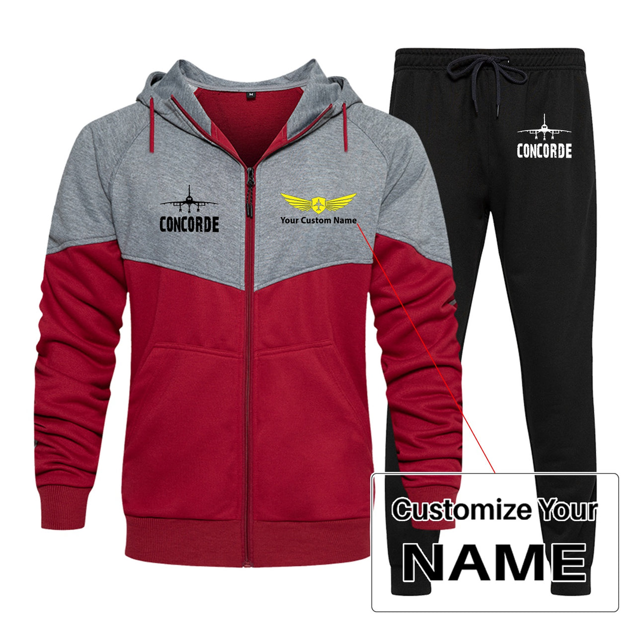 Concorde & Plane Designed Colourful Z. Hoodies & Sweatpants