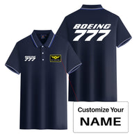 Thumbnail for Boeing 777 & Text Designed Stylish Polo T-Shirts (Double-Side)