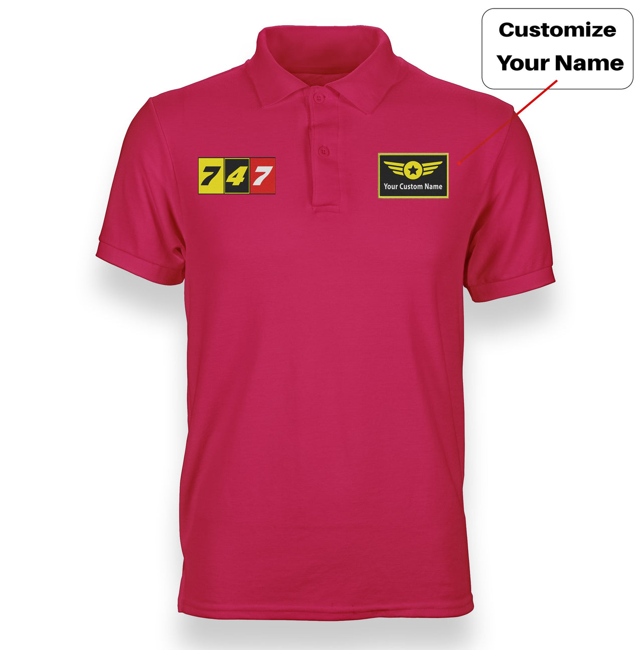 Flat Colourful 747 Designed "WOMEN" Polo T-Shirts