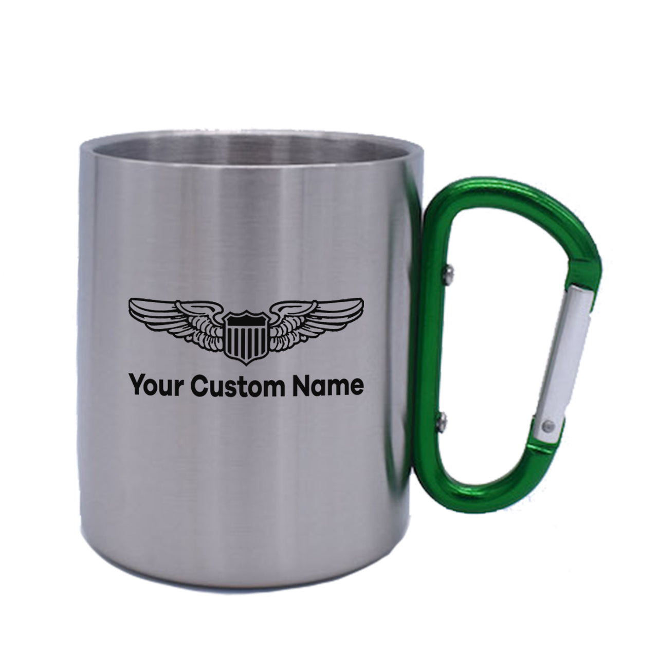Custom Name (Military Badge) Designed Stainless Steel Outdoors Mugs