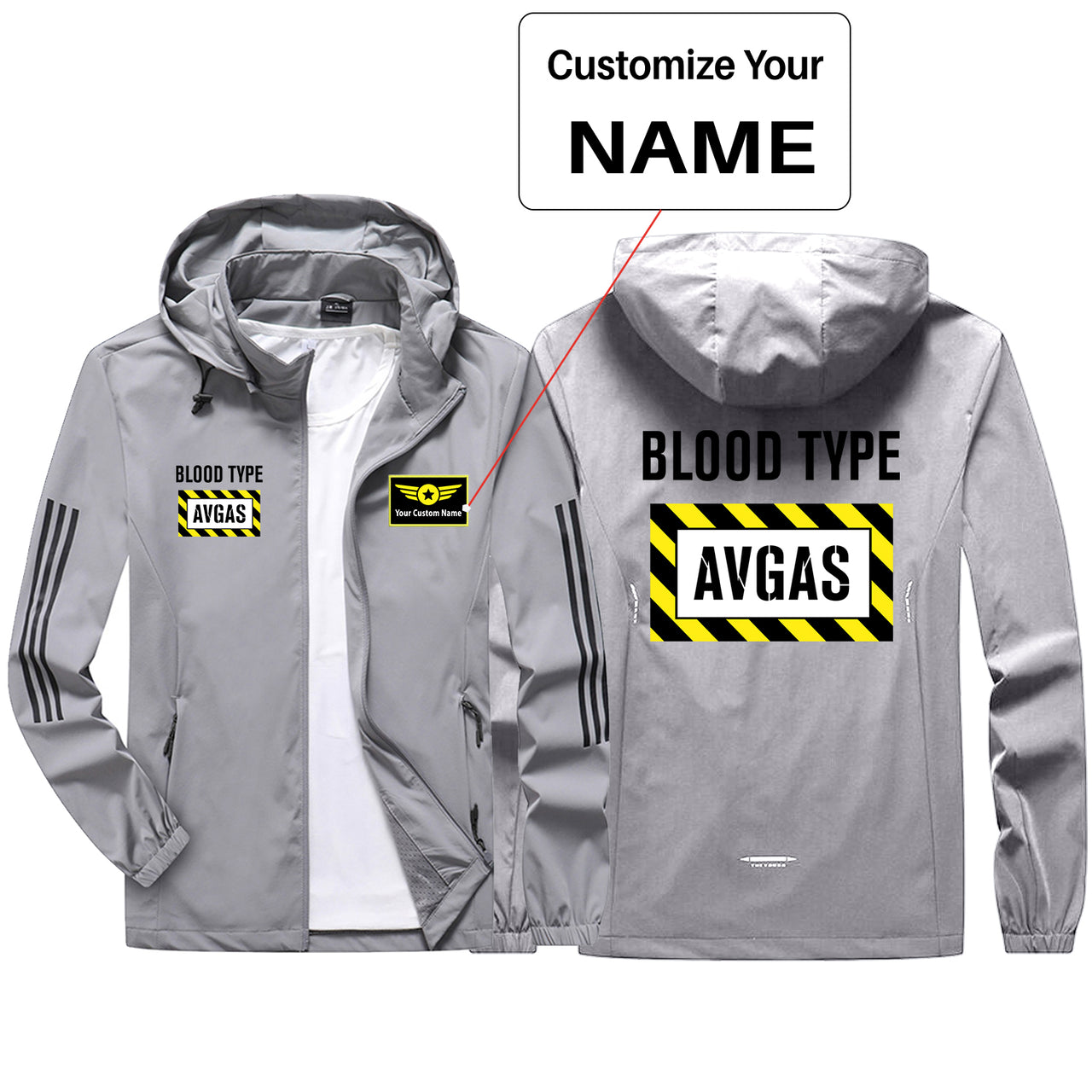 Blood Type AVGAS Sport & Running Jackets