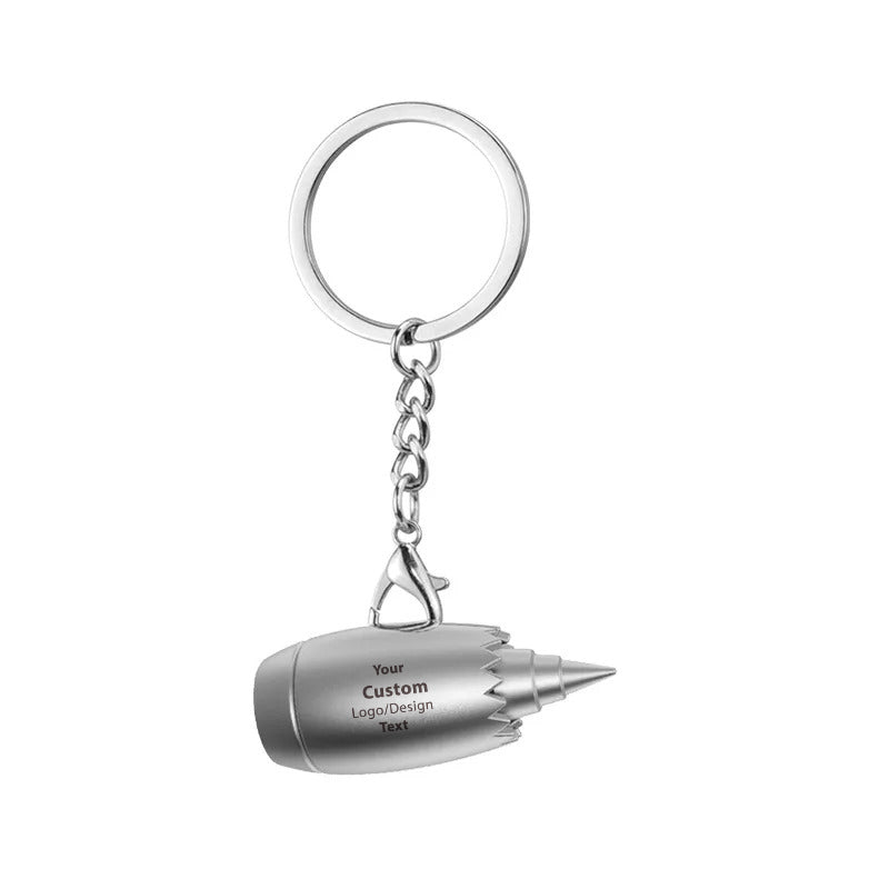 New Custom Design Image Logo Jet Engine Turbine Key Chains