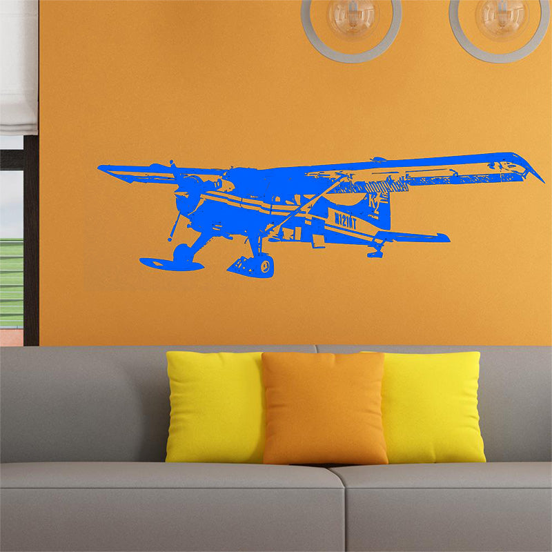 Amazing Snow Aircraft Designed Wall Sticker