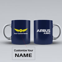 Thumbnail for Airbus A380 & Text Designed Ceramic White Mugs