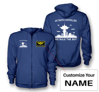 Thumbnail for Air Traffic Controllers - We Rule The Sky Designed Zipped Hoodies
