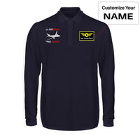 Thumbnail for Let Your Dreams Take Flight Designed Long Sleeve Polo T-Shirts