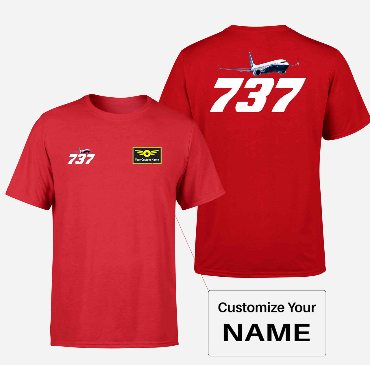 Super Boeing 737-800 Designed Double-Side T-Shirts