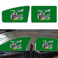 Thumbnail for Airbus A380 & GP7000 Engine Designed Car Sun Shade (Side window)