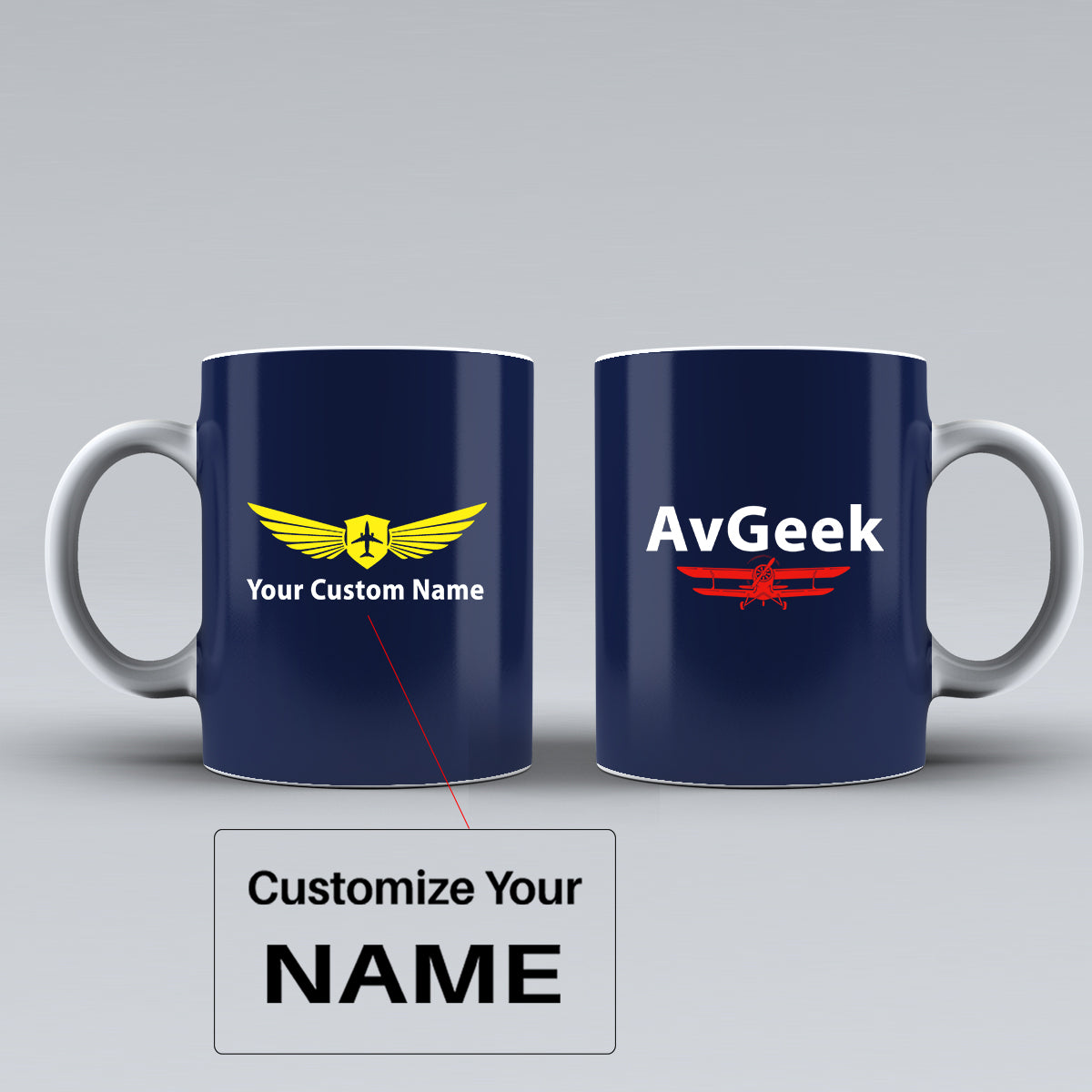 Avgeek Designed Ceramic White Mugs