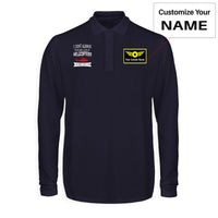 Thumbnail for I Don't Always Stop and Look at Helicopters Designed Long Sleeve Polo T-Shirts