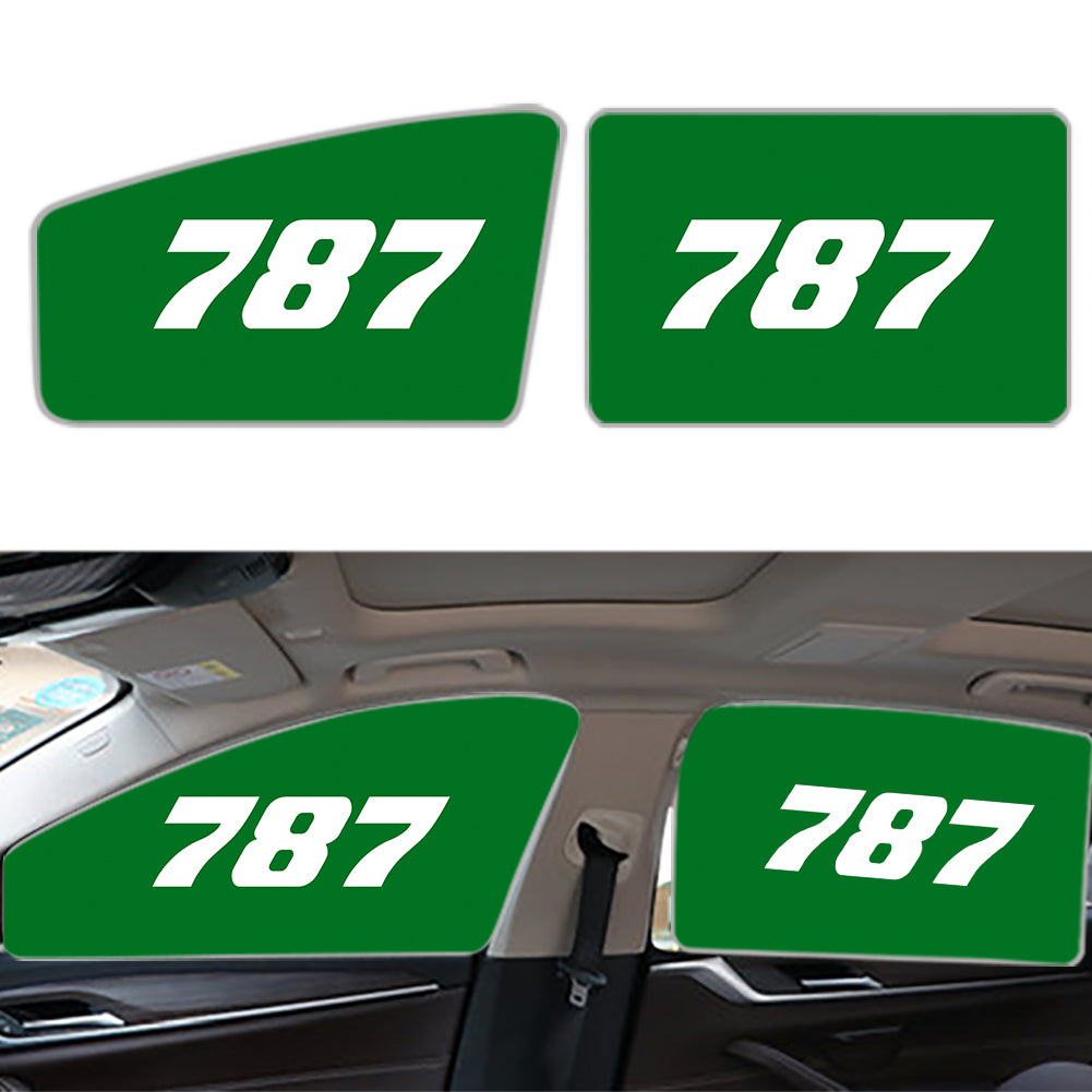 787 Flat Text Designed Car Sun Shade (Side window)