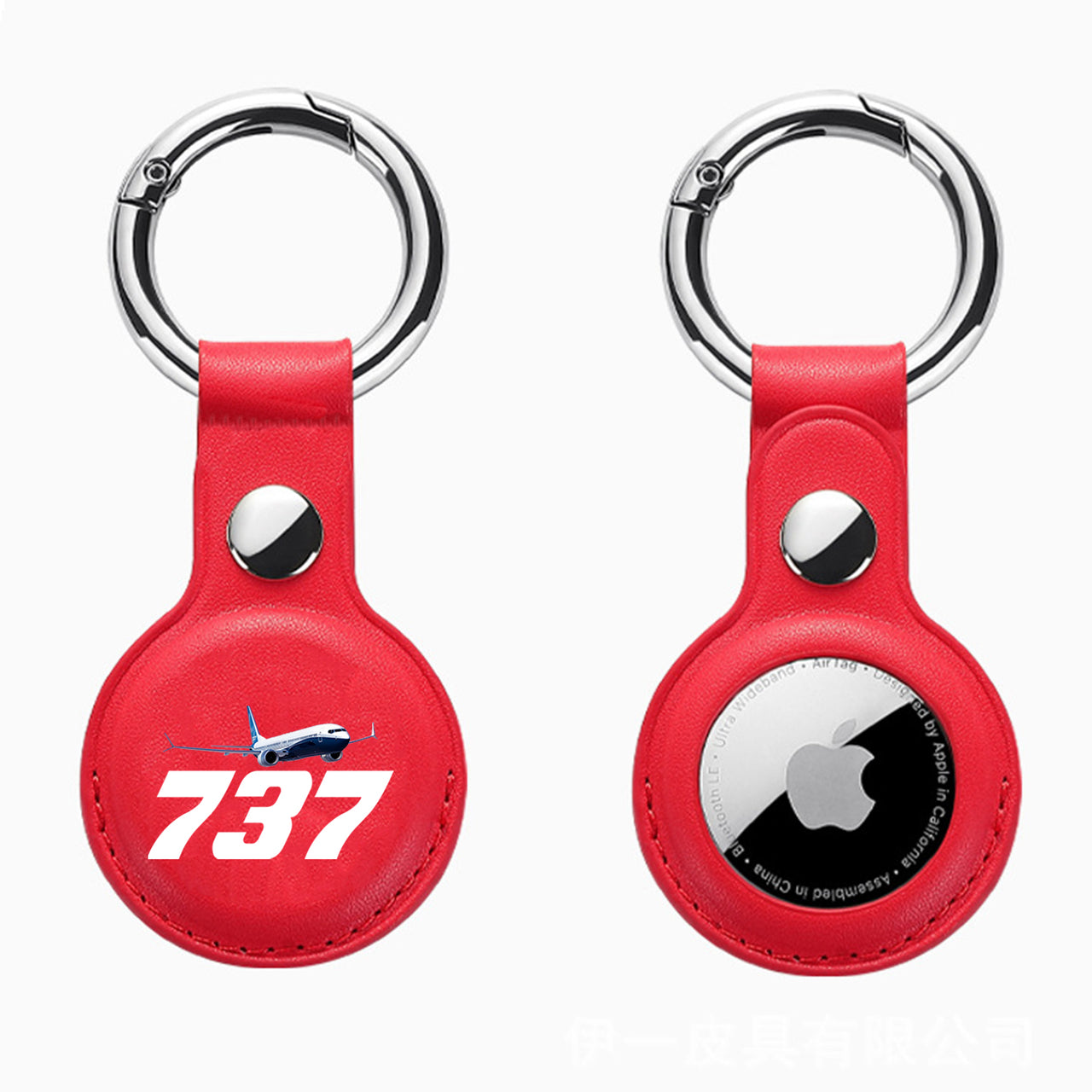 Super Boeing 737-800 Design Airtags Leather Cases