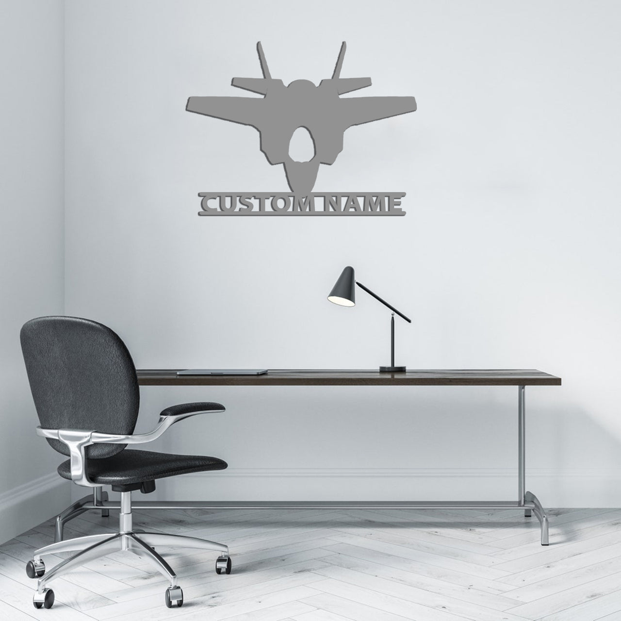 Fighter Jet 35 Silhouette Designed Wall Metal Signs