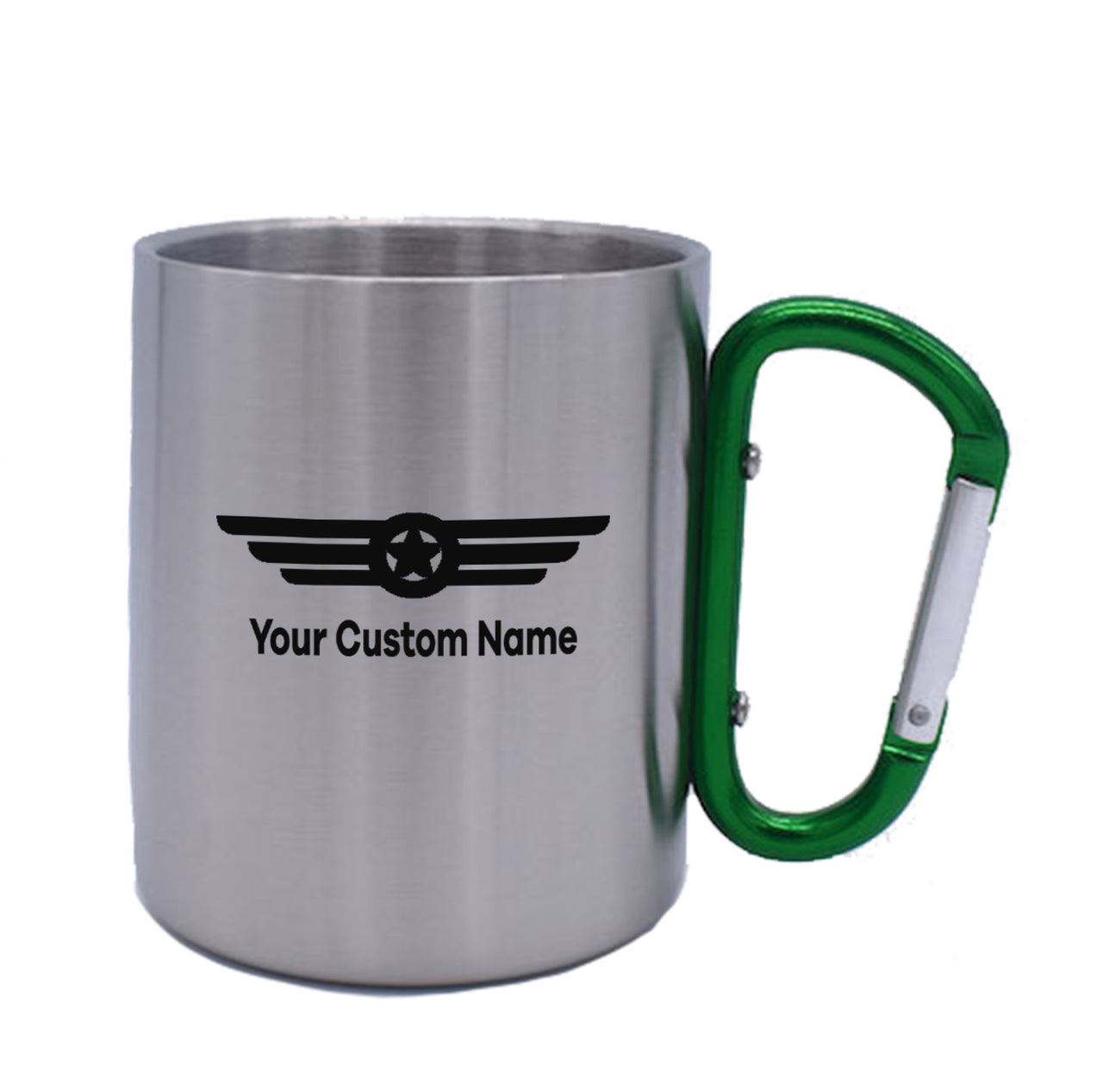 Custom Name (Badge 6) Designed Stainless Steel Outdoors Mugs