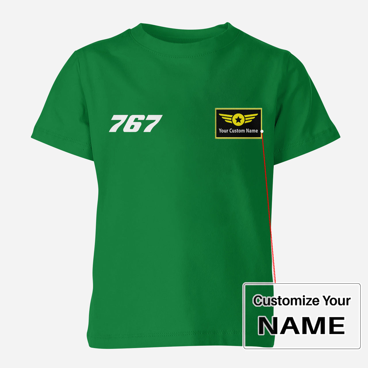767 Flat Text Designed Children T-Shirts