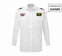 Thumbnail for Amazing Airbus A380 Designed Long Sleeve Pilot Shirts