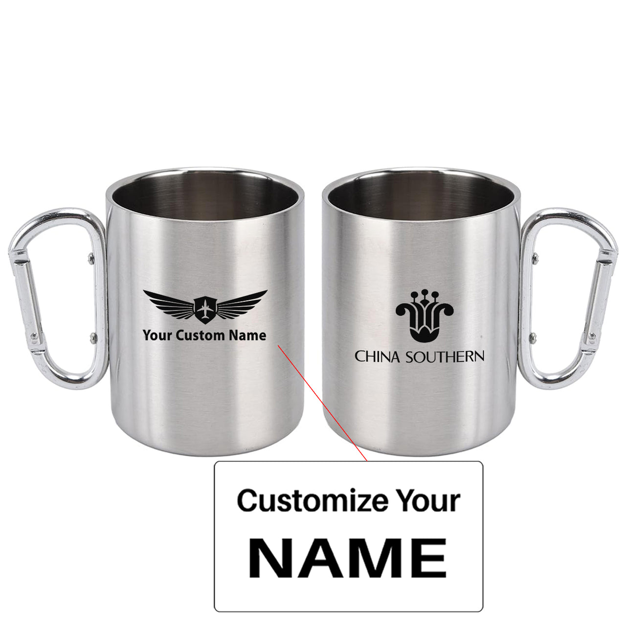 CHINA SOUTHERN Airlines Designed Stainless Steel Outdoors Mugs