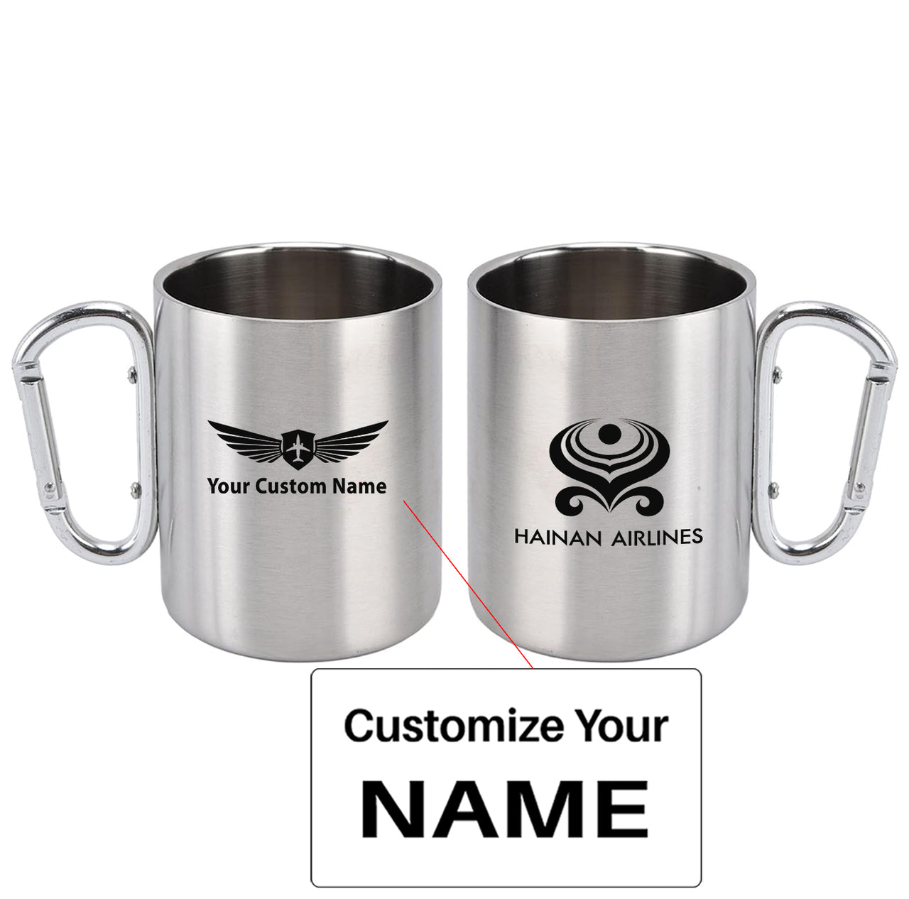 Hainan Airlines Designed Stainless Steel Outdoors Mugs