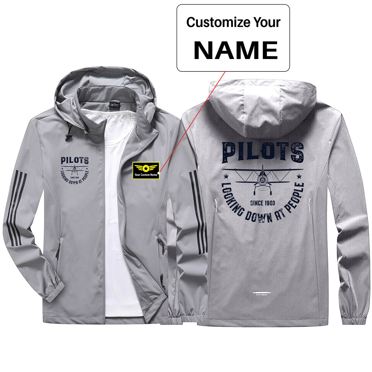 Pilots Looking Down at People Since 1903 Sport & Running Jackets