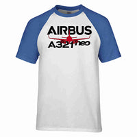 Thumbnail for Amazing Airbus A321neo Designed Raglan T-Shirts