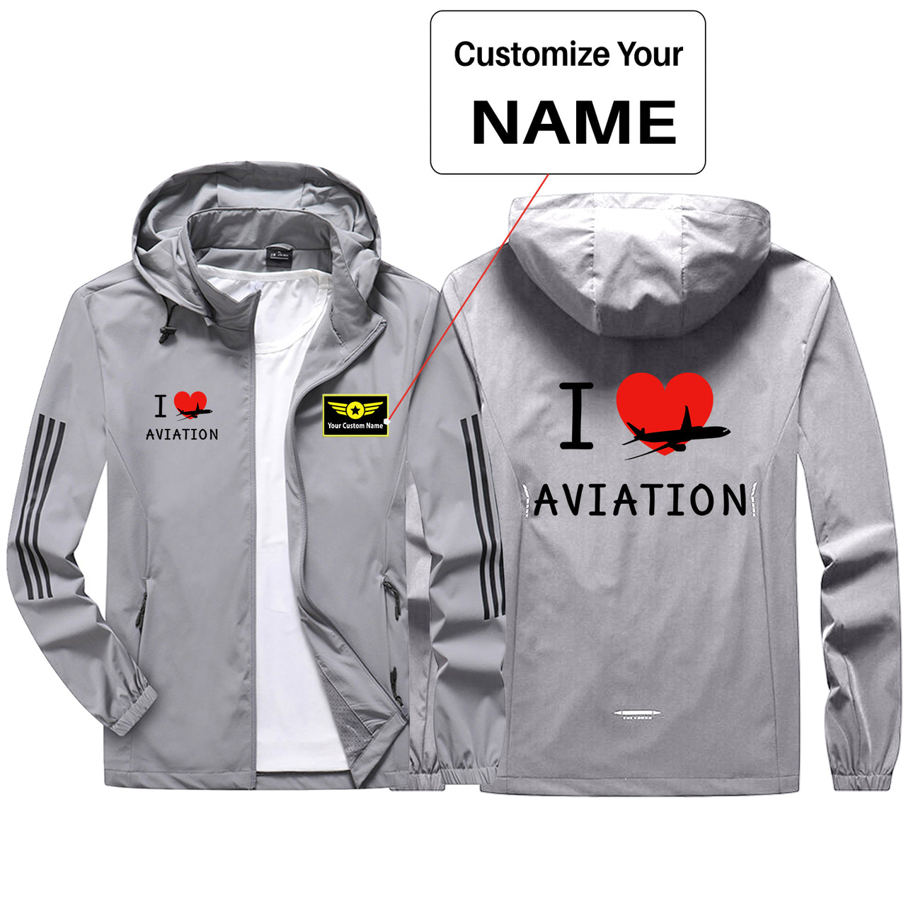 I Love Aviation Sport & Running Jackets