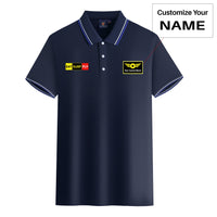 Thumbnail for Eat Sleep Fly (Colourful) Designed Stylish Polo T-Shirts