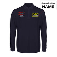 Thumbnail for Rule 1 - Pilot is Always Correct Designed Long Sleeve Polo T-Shirts
