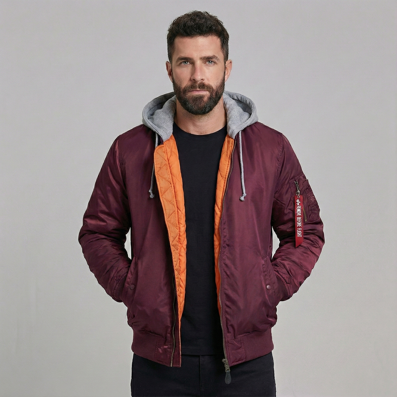 Super Cool Detachable Hooded Style Pilot Jackets