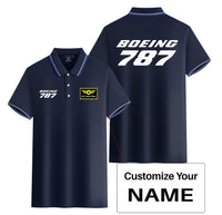 Thumbnail for Boeing 787 & Text Designed Stylish Polo T-Shirts (Double-Side)