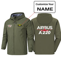 Thumbnail for Amazing Airbus A220 Designed Rain Jackets & Windbreakers